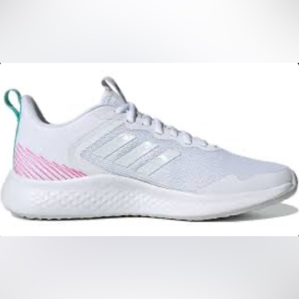 Adidas Women’s Fluidstreet Running Shoes – Size 10 – White/Grey/Pink